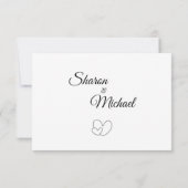 Classic Minimal Wedding RSVP Card (Dos)