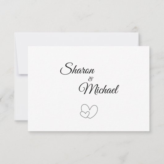 Classic Minimal Wedding RSVP Card (Dos)