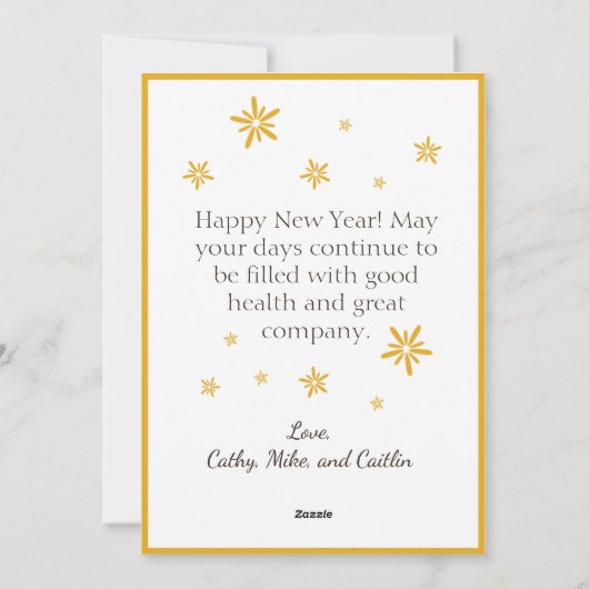 Classic Minimalist 2025 Carte de Nouvel An (Dos)