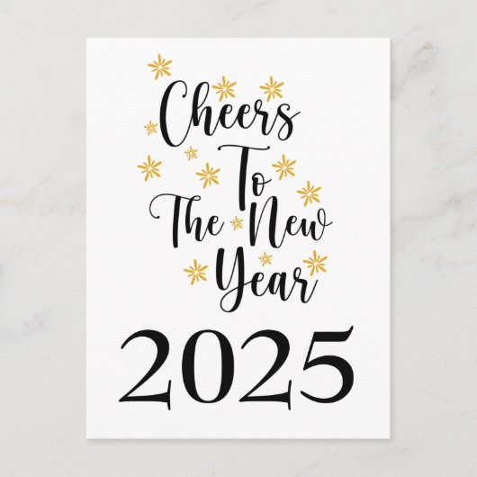 Classic Minimalist 2025 Carte de Nouvel An (Devant)