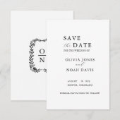 CLASSIC MINIMALIST ELEGANT SAVE THE DATE (Devant / Derrière)