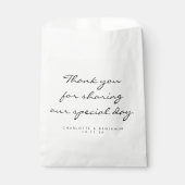 Classic Minimalist Script White Hartelijk dank voo Bedankzakje (Voorkant)