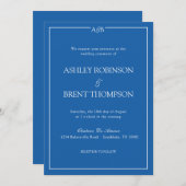 Classic Minimalist Something Blue and White Kaart (Voorkant / Achterkant)