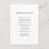 Classic Minimalistische Bruiloft Schema van Evenem Informatiekaartje (Voorkant)