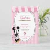 Classic Minnie ice cream shop invitation (Debout devant)
