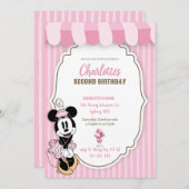 Classic Minnie ice cream shop invitation (Devant / Derrière)