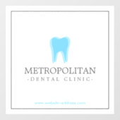 Classic Modern Dentist Tooth Logo on White Raamsticker (Vel)