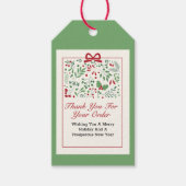 Classic Modern  Rood Groen Kerst Cadeaulabel (Voorkant)