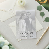 Classic Modern Script Photo Wedding Invitation