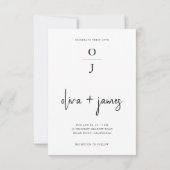 Classic Modern Script Photo Wedding Invitation (Dos)