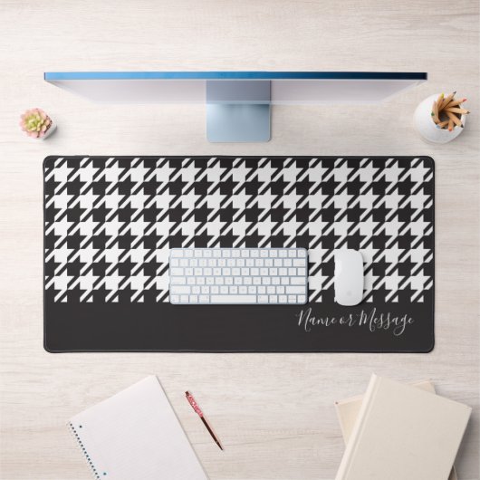 Classic moderne noir et blanc Houndstooth (Bureau 1)