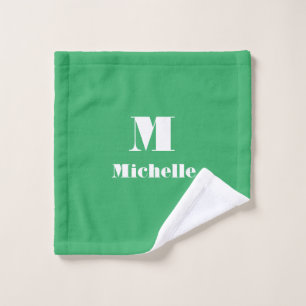 Classic Moderne Nom Initial Lettre Solide Vert