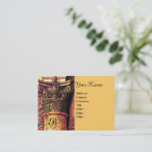 CLASSIC MONOGRAM 2 helder rood geel Visitekaartje (Staand voorkant)