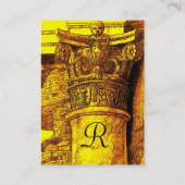 CLASSIC MONOGRAM 2 helderrood geel bruin Visitekaartje (Achterkant)