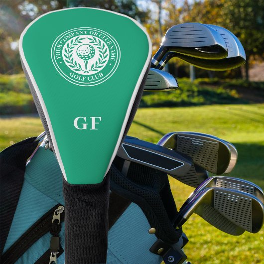 Classic Monogram Aangepaste naam Groen Golfheadcover
