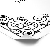 Classic Monogram Border Wedding Welcome Sign Perfect Poster (Hoek)