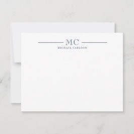 Classic Monogram briefpapier Mannen Notitiekaartje