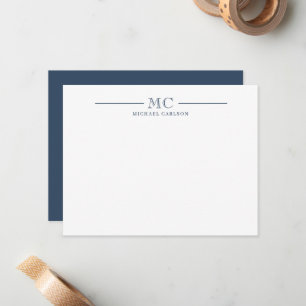Classic Monogram briefpapier Mannen Notitiekaartje