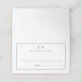 Classic Monogram bruiloft-plaatskaart (Buitenkant ongevouwen)