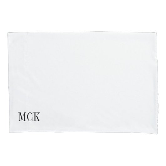 Classic Monogram Custom Pillow Hoesje Kussensloop (Voorkant-Links)
