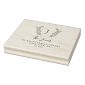Classic monogram elegant aangepaste naam rubberstempel (Stempel)