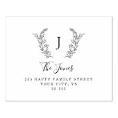 Classic monogram elegant aangepaste naam rubberstempel (Afrduk)