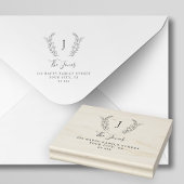 Classic monogram elegant aangepaste naam 	rubberstempel