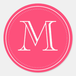 Classic Monogram Envelop Seal door Origami Prints Ronde Sticker