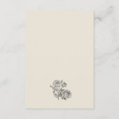 Classic Monogram Formal Floral Crest Wedding Informatiekaartje (Achterkant)