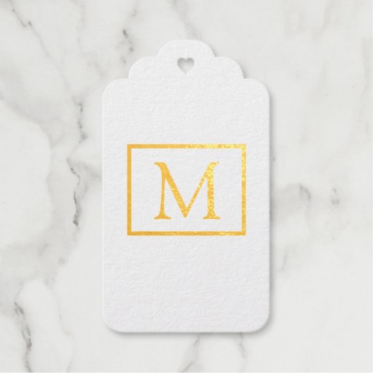 Classic Monogram Gold Foil Gift Label (Voorkant)