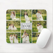 Classic Monogram Gray Photo Collage Muismat (Met muis)