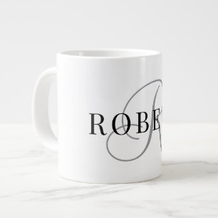 Classic Monogram Initiaal Naam Extra Grote Beker
