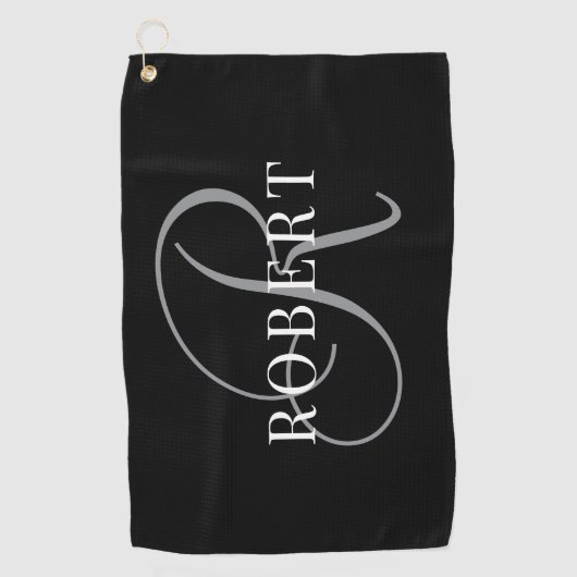Classic Monogram Initiaal Naam Golfhanddoek (Voorkant)