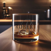 Classic Monogram Initiaal Naam Whisky Glas