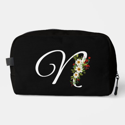 Classic monogram  initial red flower mother gift toilettasje (Voorkant)