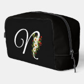 Classic monogram  initial red flower mother gift toilettasje (Rechterhoek)