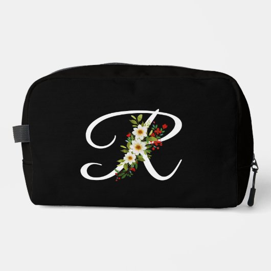 Classic monogram  initial red flower mother gift toilettasje (Voorkant)
