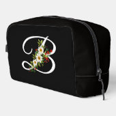 Classic monogram  initial white flower mother gift toilettasje (Rechterhoek)