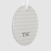 Classic Monogram INITIALEN Zwart Wit Beige Chic Ornament (voorkant)