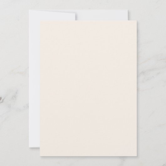 Classic Monogram Ivory Black Script Weddenschap Kaart (Achterkant)