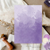 Classic Monogram Lavender Waterverf Wedding Kaart