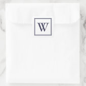 Classic Monogram met rand vierkante Stickers (Tas)