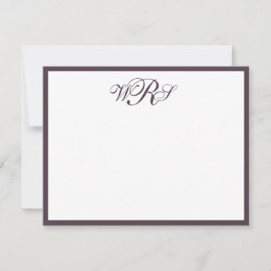 Classic Monogram Paarse Notitiekaartje