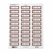 Classic Monogram Red Plaid Christmas Address Etiket (Full Sheet)