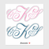 Classic Monogram Stickers | Initiaal Etiketten (Vel)