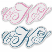 Classic Monogram Stickers | Initiaal Etiketten (Voorkant)
