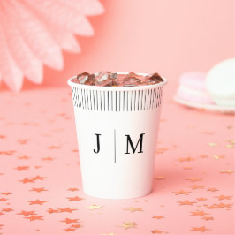 Classic Monogram Wedding line Papieren Bekers