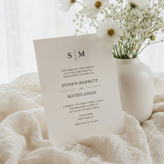 Classic Monogram White QR Code 4 Photo Wedding