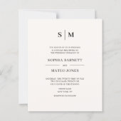 Classic Monogram White QR Code 4 Photo Wedding (Voorkant)