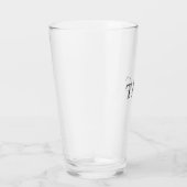 Classic Monogram Zwart INITIALEN Bruiloft Barware Glas (Rechts)